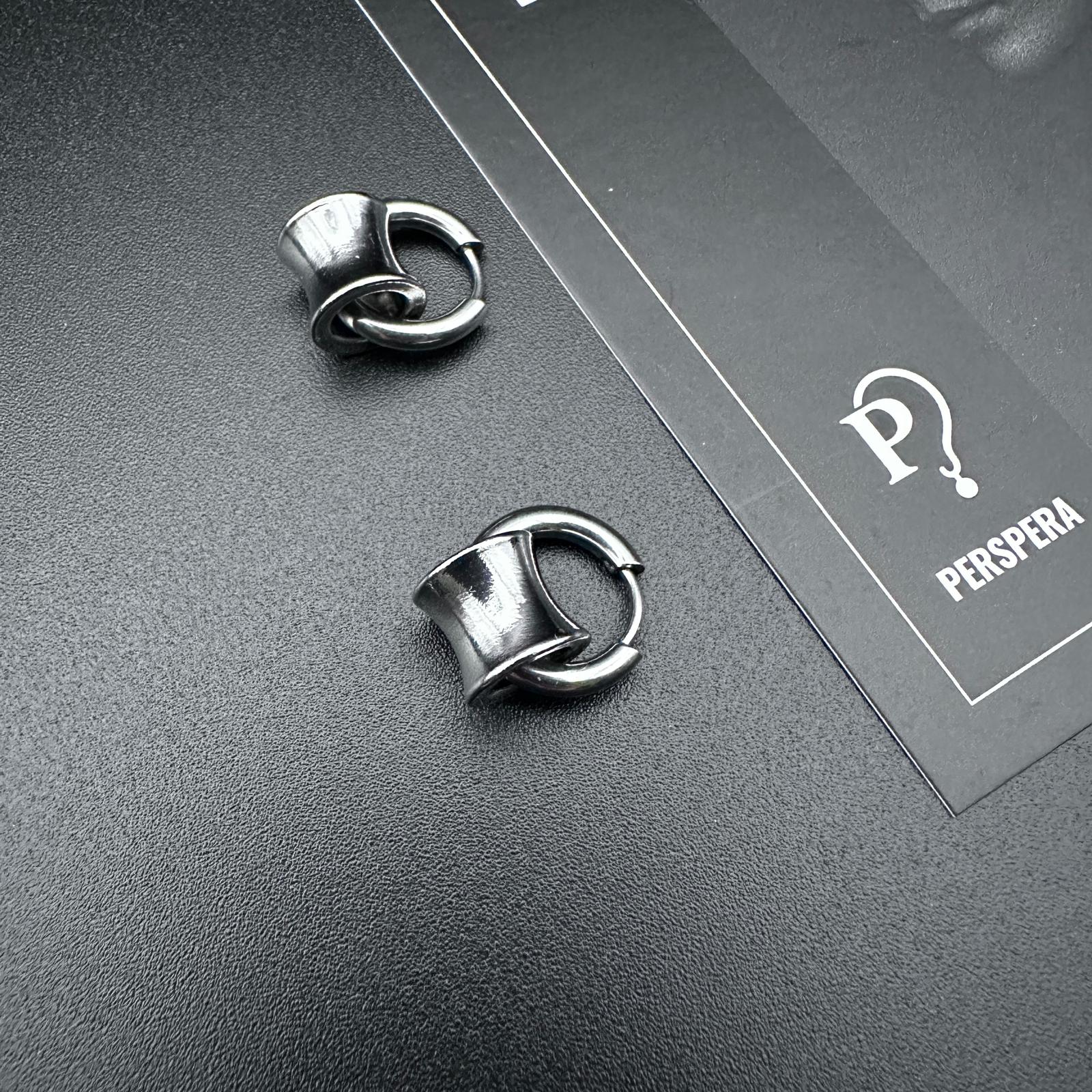 Hoop Cylinder Earrings | Mechanical Soft-Industrial Unisex Earrings