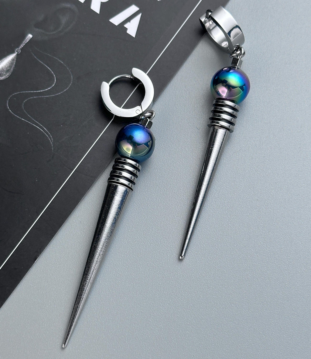 Spike Drop Earrings | Time-Punk Soft-Industrial Unisex Earrings