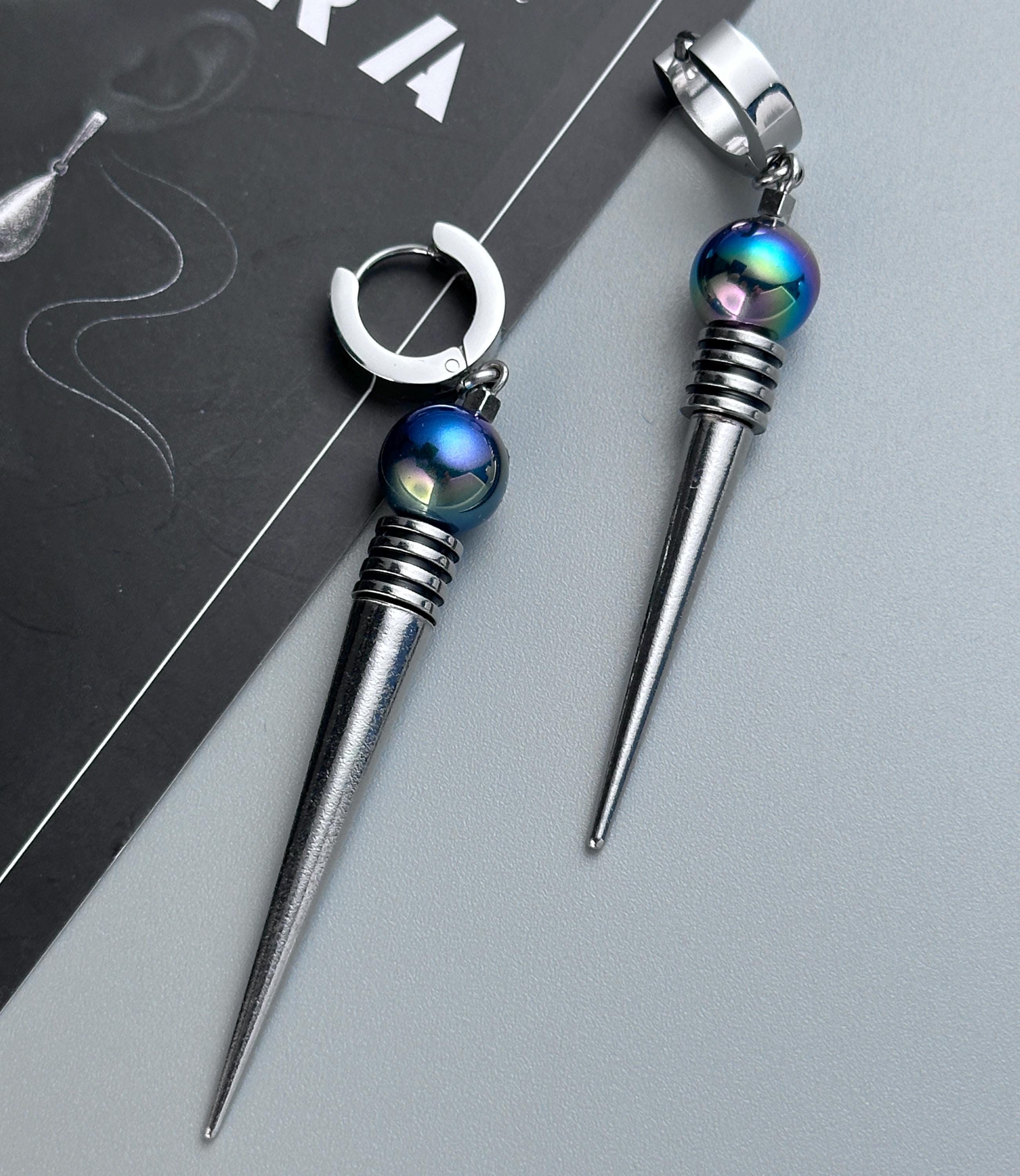 Spike Drop Earrings | Time-Punk Soft-Industrial Unisex Earrings