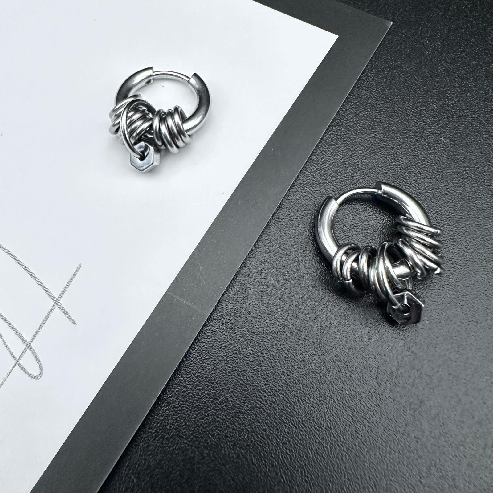 Hoop Knot Detail Earrings | Soft-Industrial Unisex Hoop Earrings