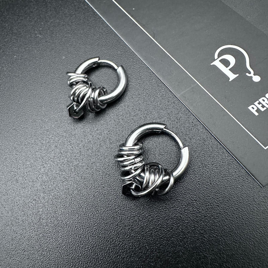 Hoop Knot Detail Earrings | Soft-Industrial Unisex Hoop Earrings