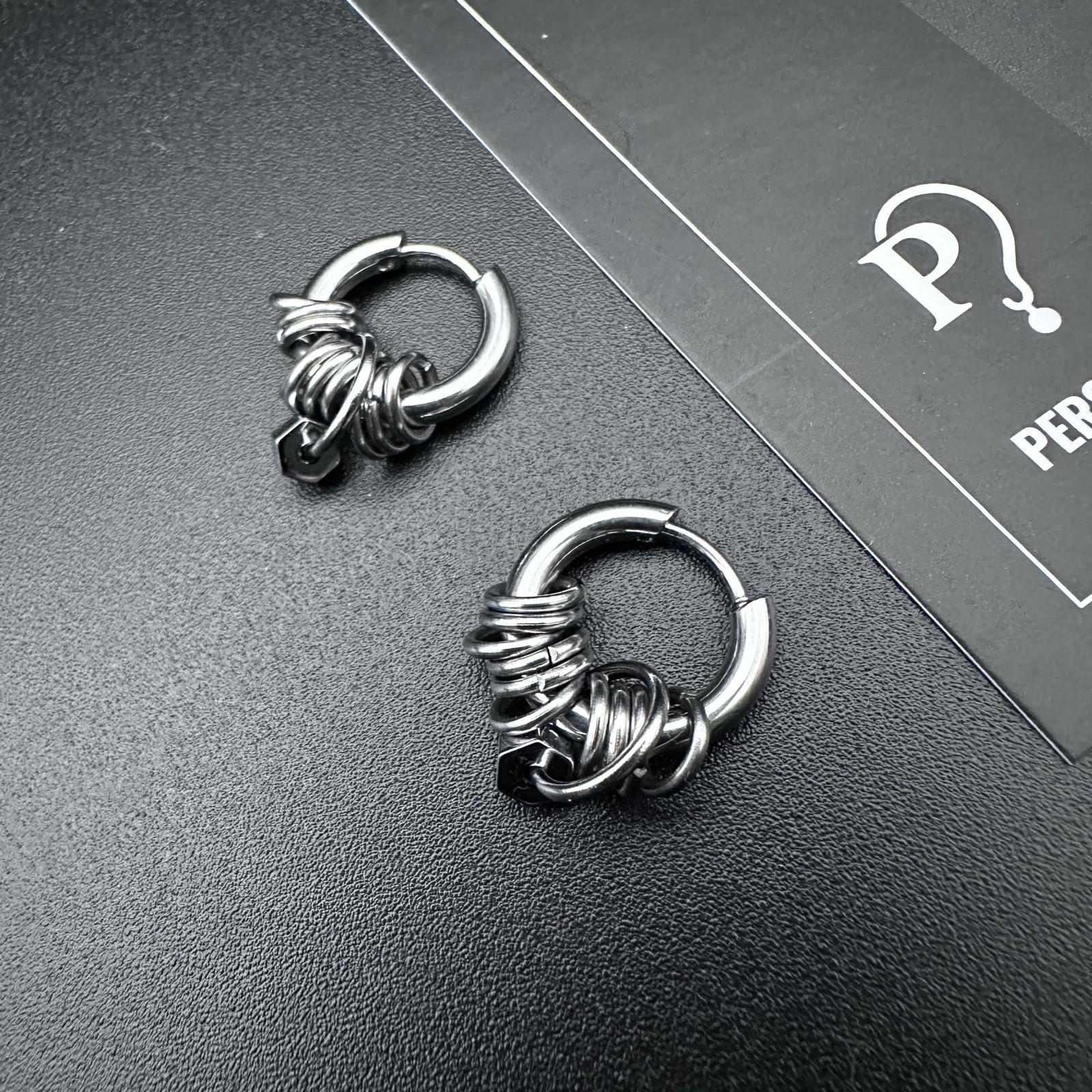 Hoop Knot Detail Earrings | Soft-Industrial Unisex Hoop Earrings