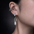 Long Link Earrings | Mechanical Soft Industrial Gender-Neutral Jewelry