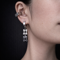 Hoop Butterfly Chain Earrings | Soft Industrial Gender-Neutral Jewelry