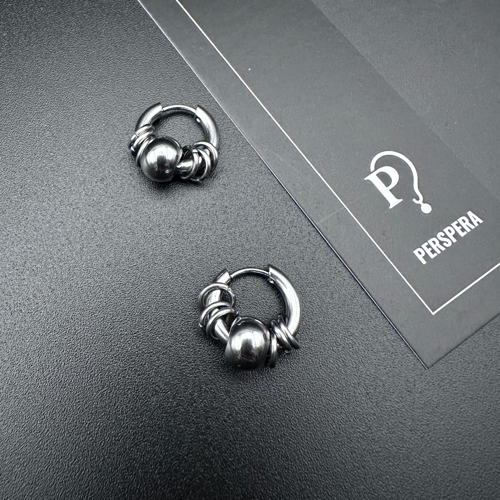 Hoop Sphere Earrings | Soft-Industrial Unisex Hoop Earrings