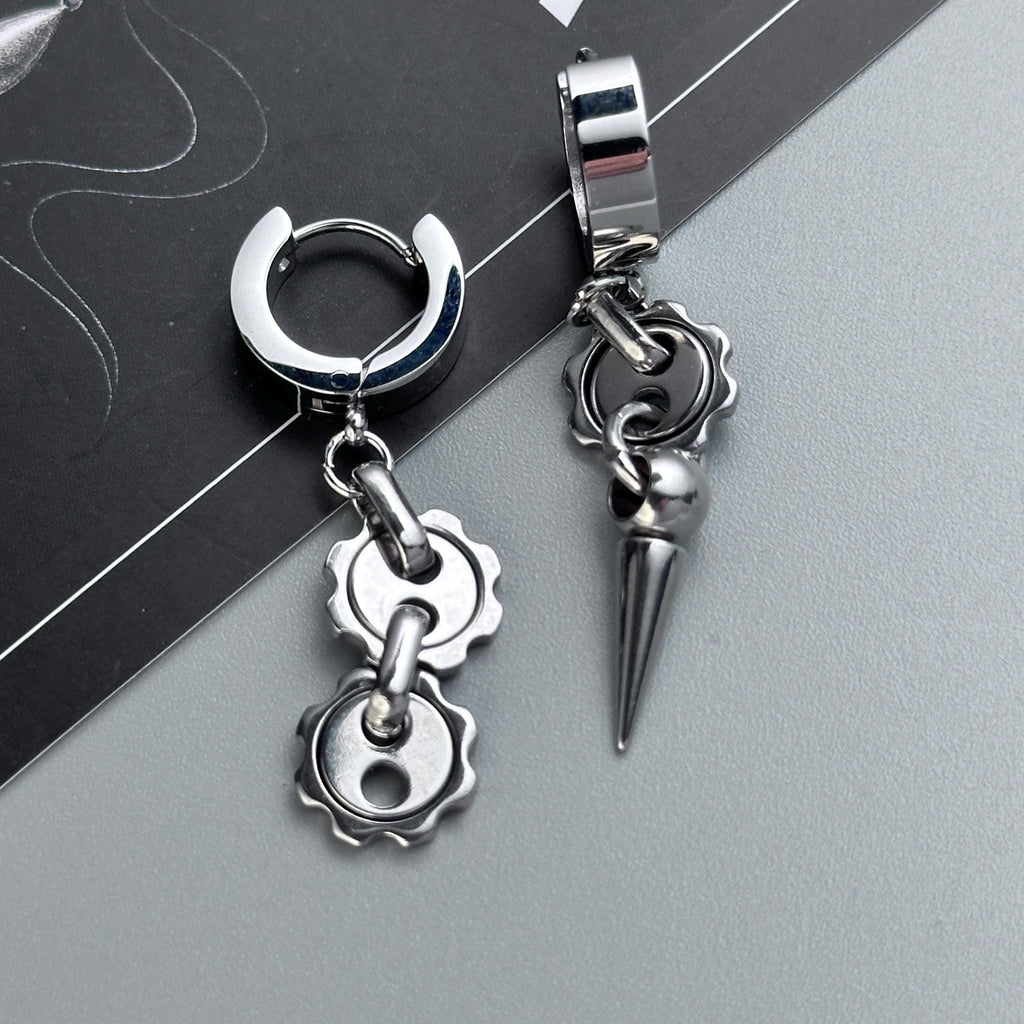 Gear Hoop Earrings | Soft Industrial Gender-Neutral Jewelry