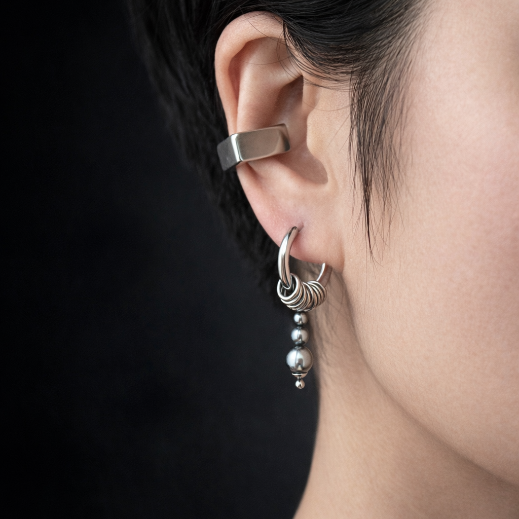 Hoop Drop Earrings | Water-Drop Soft-Industrial Unisex Earrings