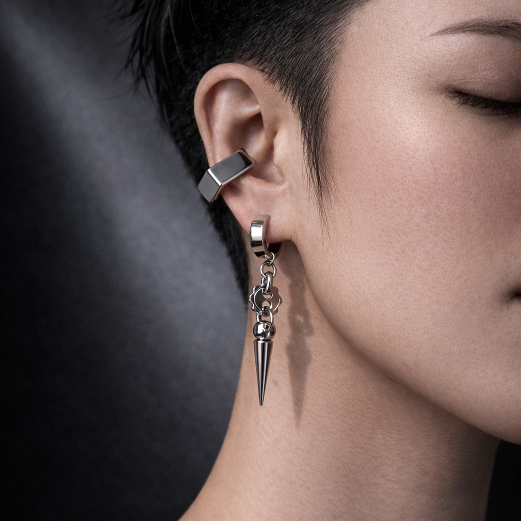 Gear Hoop Earrings | Soft Industrial Gender-Neutral Jewelry
