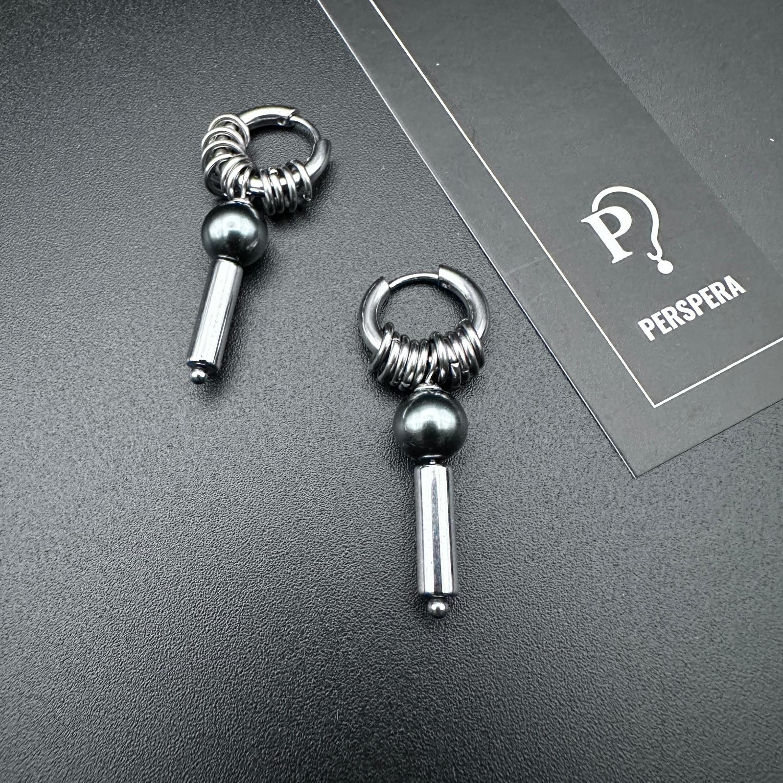 Hoop Planet Probe Earrings | Soft-Industrial Unisex Earrings with Strength