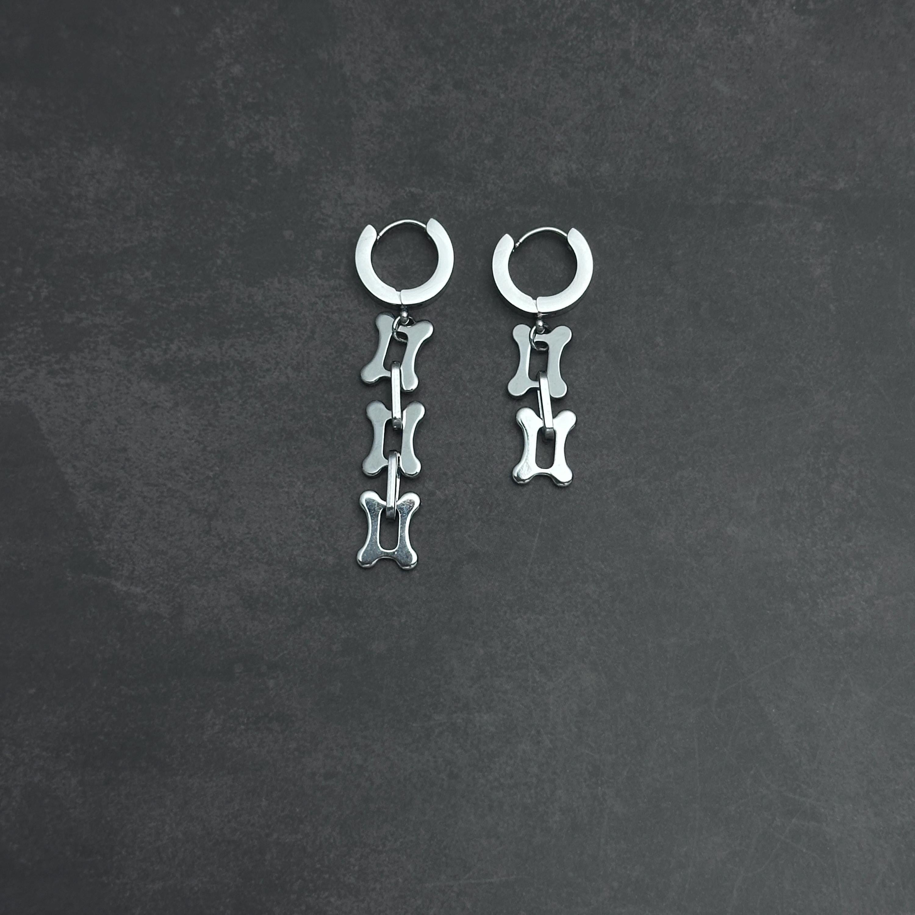 Hoop Butterfly Chain Earrings | Soft Industrial Gender-Neutral Jewelry