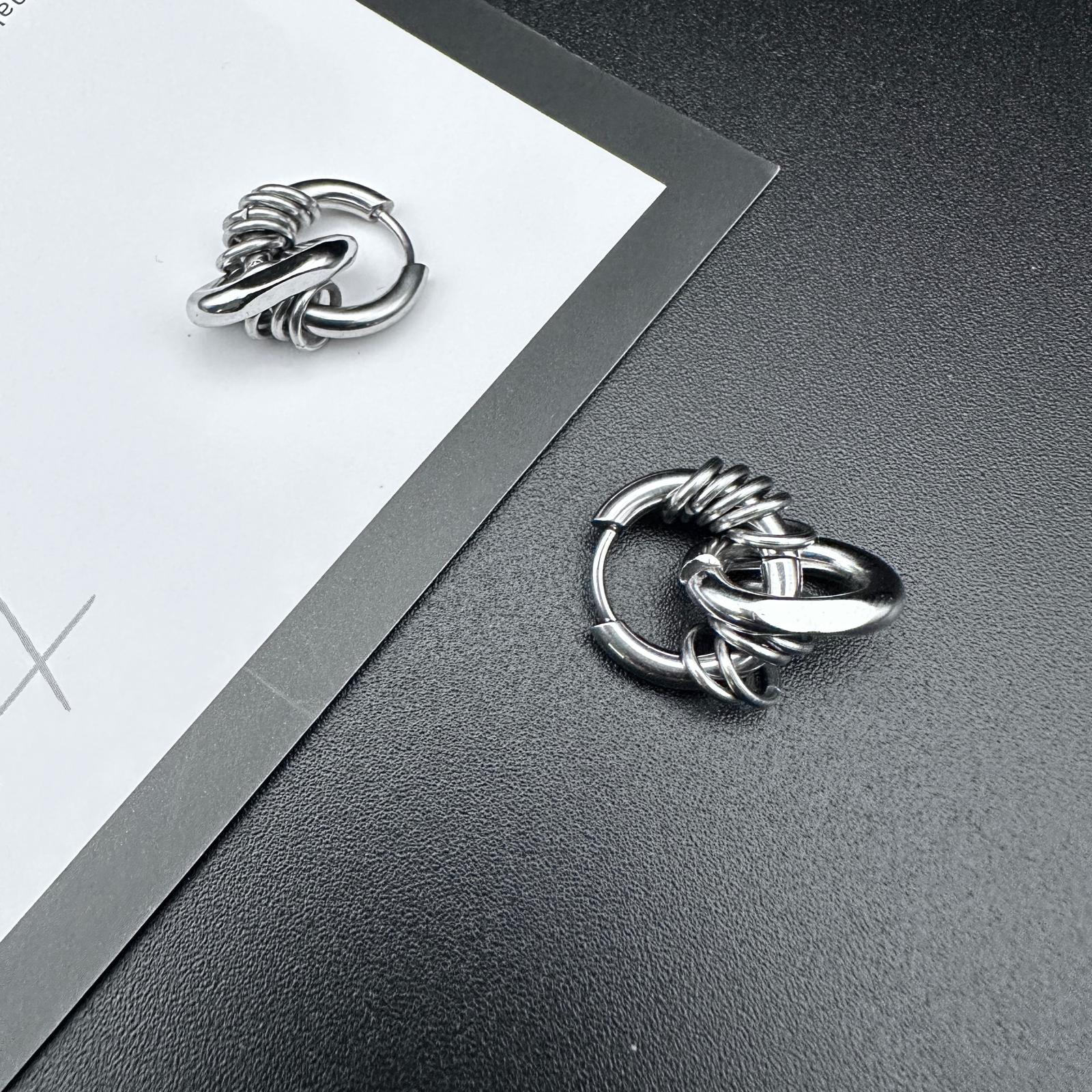 Hoop Link Earrings | Soft-Industrial Unisex Earrings with Strength