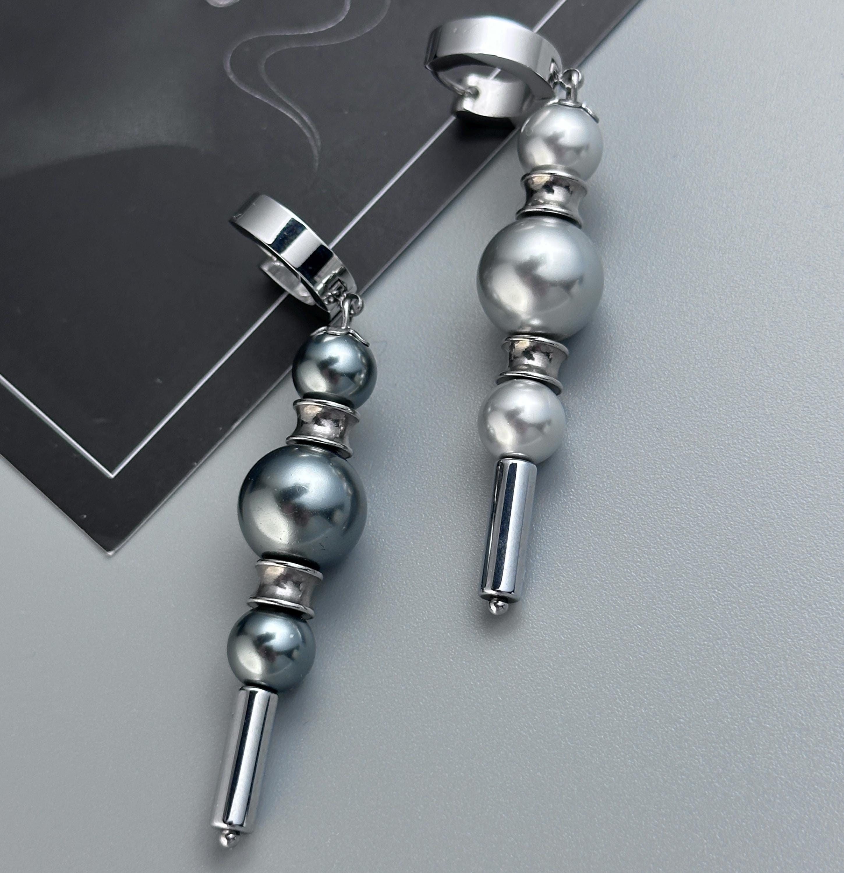 Hoop Scepter Drop Earrings | Soft-Industrial Unisex Earrings