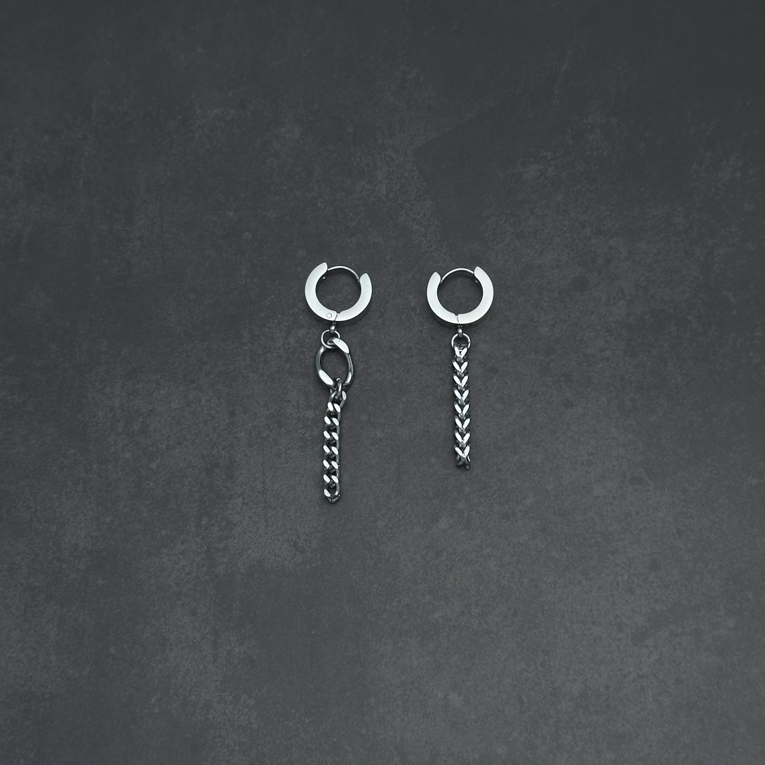 Hoop Chain Earrings | Soft Industrial Gender-Neutral Jewelry