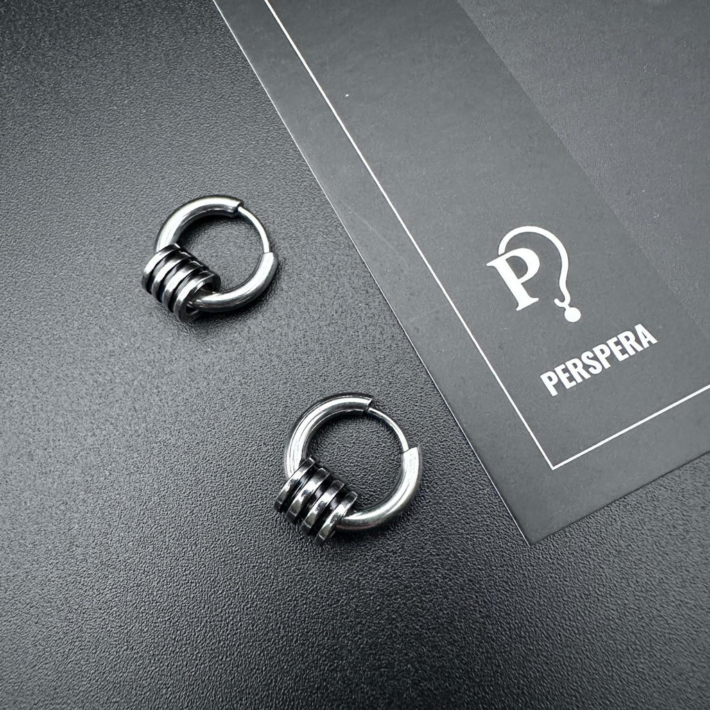 Hoop Ring Detail Earrings | Soft-Industrial Unisex Hoop Earrings