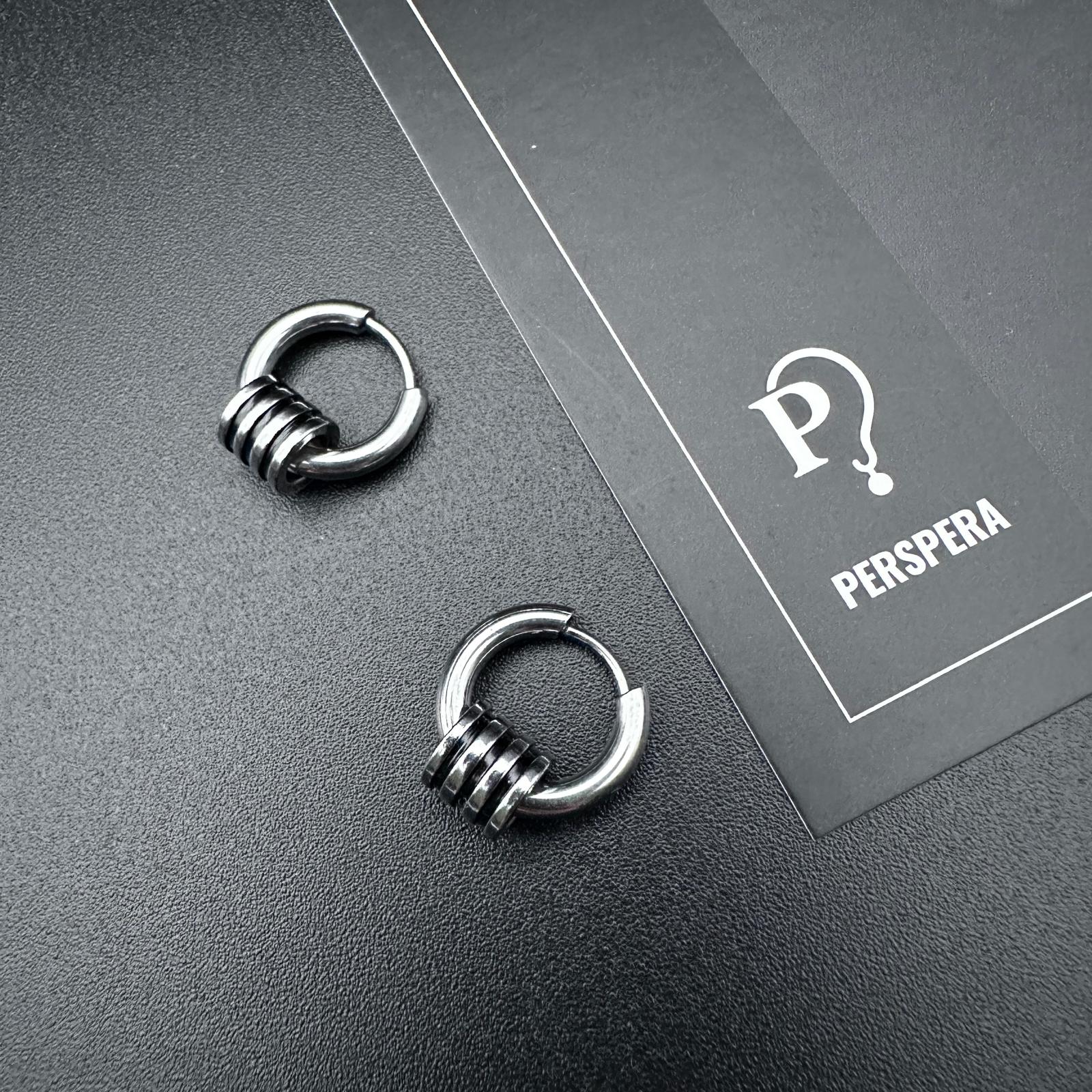 Hoop Ring Detail Earrings | Soft-Industrial Unisex Hoop Earrings