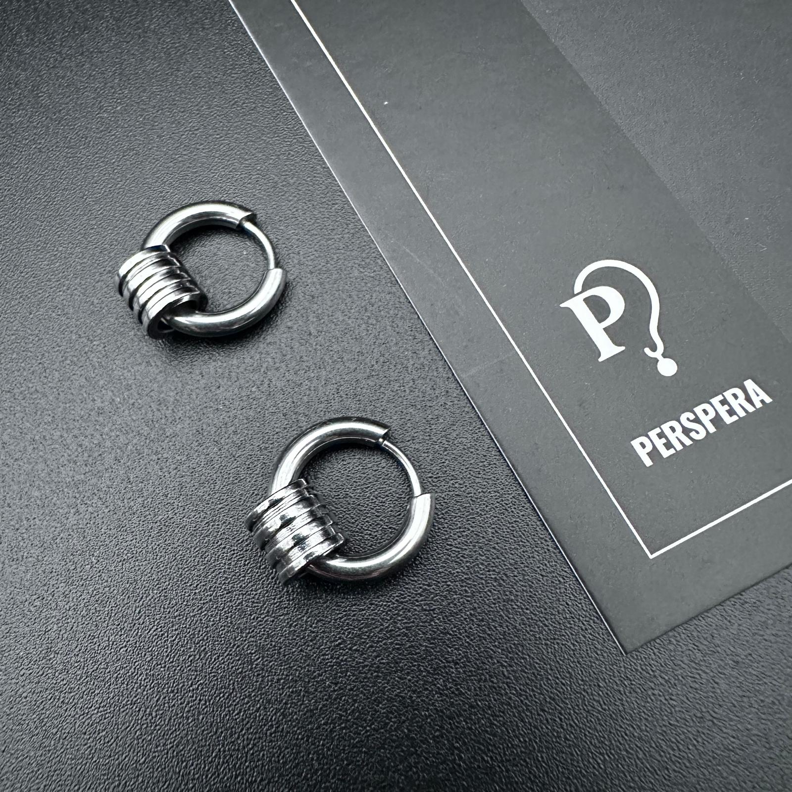 Hoop Cylinder Earrings | Mechanical Soft-Industrial Unisex Earrings
