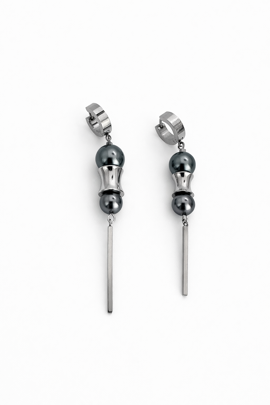 Hoop Bar Earrings | Soft Industrial Gender-Neutral Jewelry