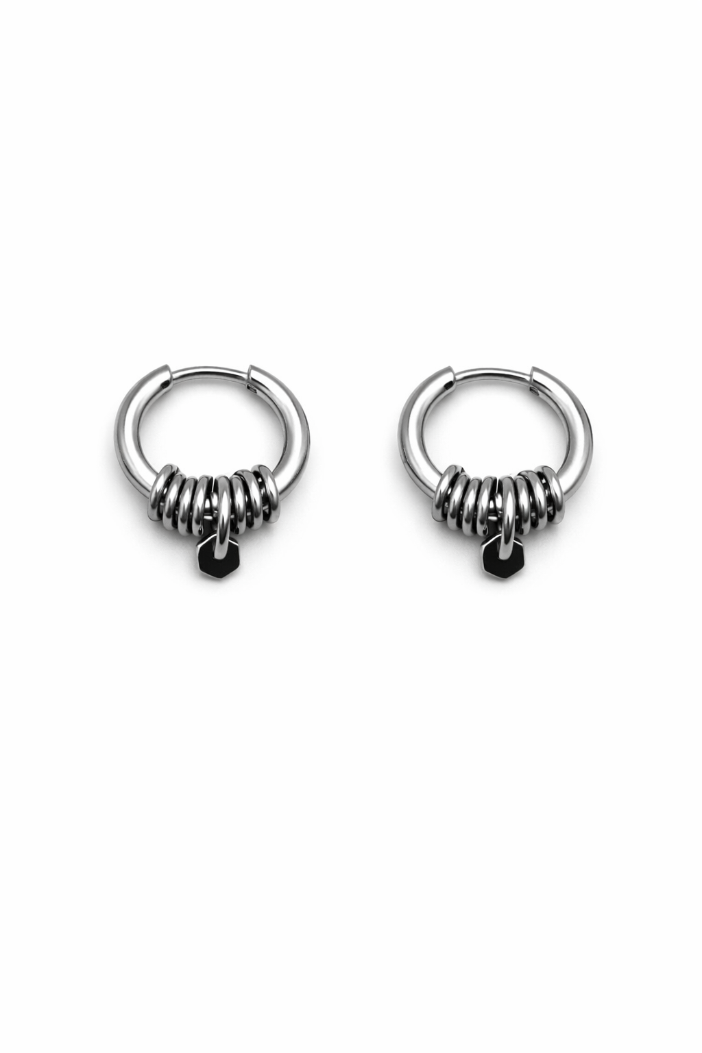 Hoop Knot Detail Earrings | Soft-Industrial Unisex Hoop Earrings