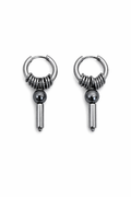 Hoop Planet Probe Earrings | Soft-Industrial Unisex Earrings with Strength