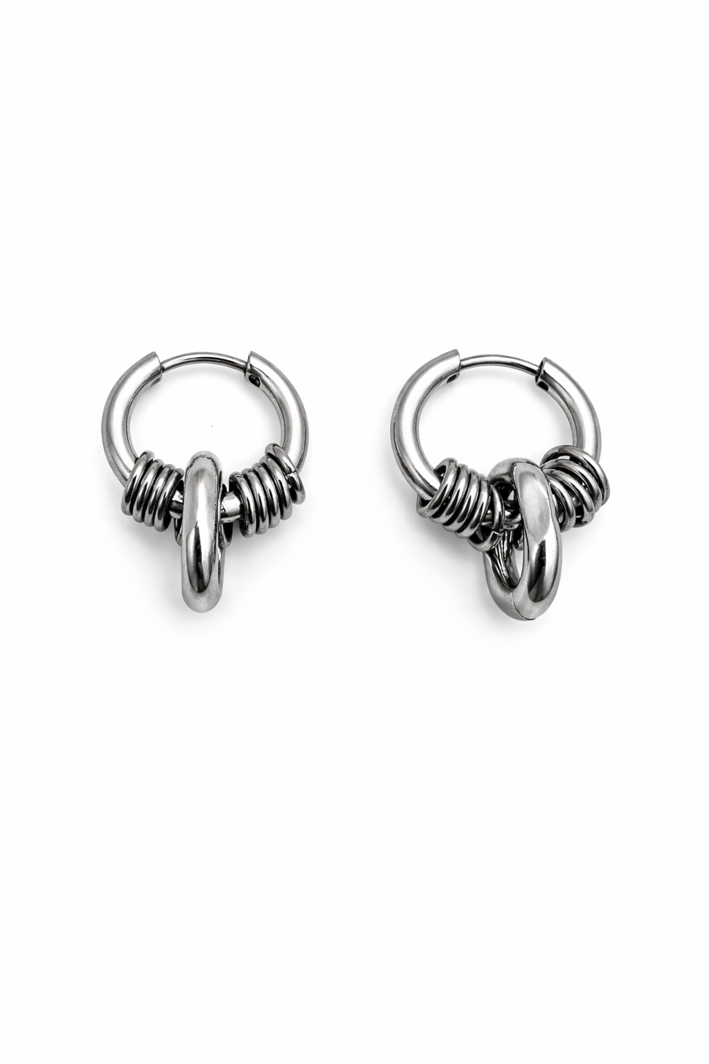 Hoop Link Earrings | Soft-Industrial Unisex Earrings with Strength