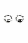 Hoop Ring Detail Earrings | Soft-Industrial Unisex Hoop Earrings