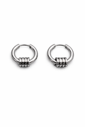 Hoop Cylinder Earrings | Mechanical Soft-Industrial Unisex Earrings