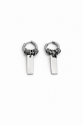 Hoop Tag Earrings | Soft-Industrial Unisex Earrings with Strength