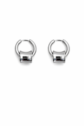 Hoop Cylinder Earrings | Mechanical Soft-Industrial Unisex Earrings