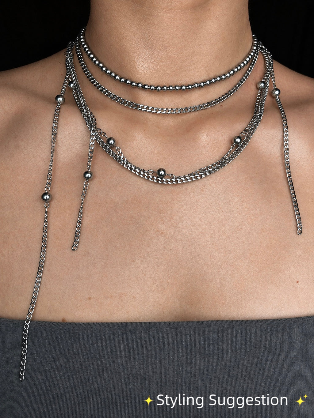 Dark Grey Pearl Choker — Cool, Minimal & Easy to Layer
