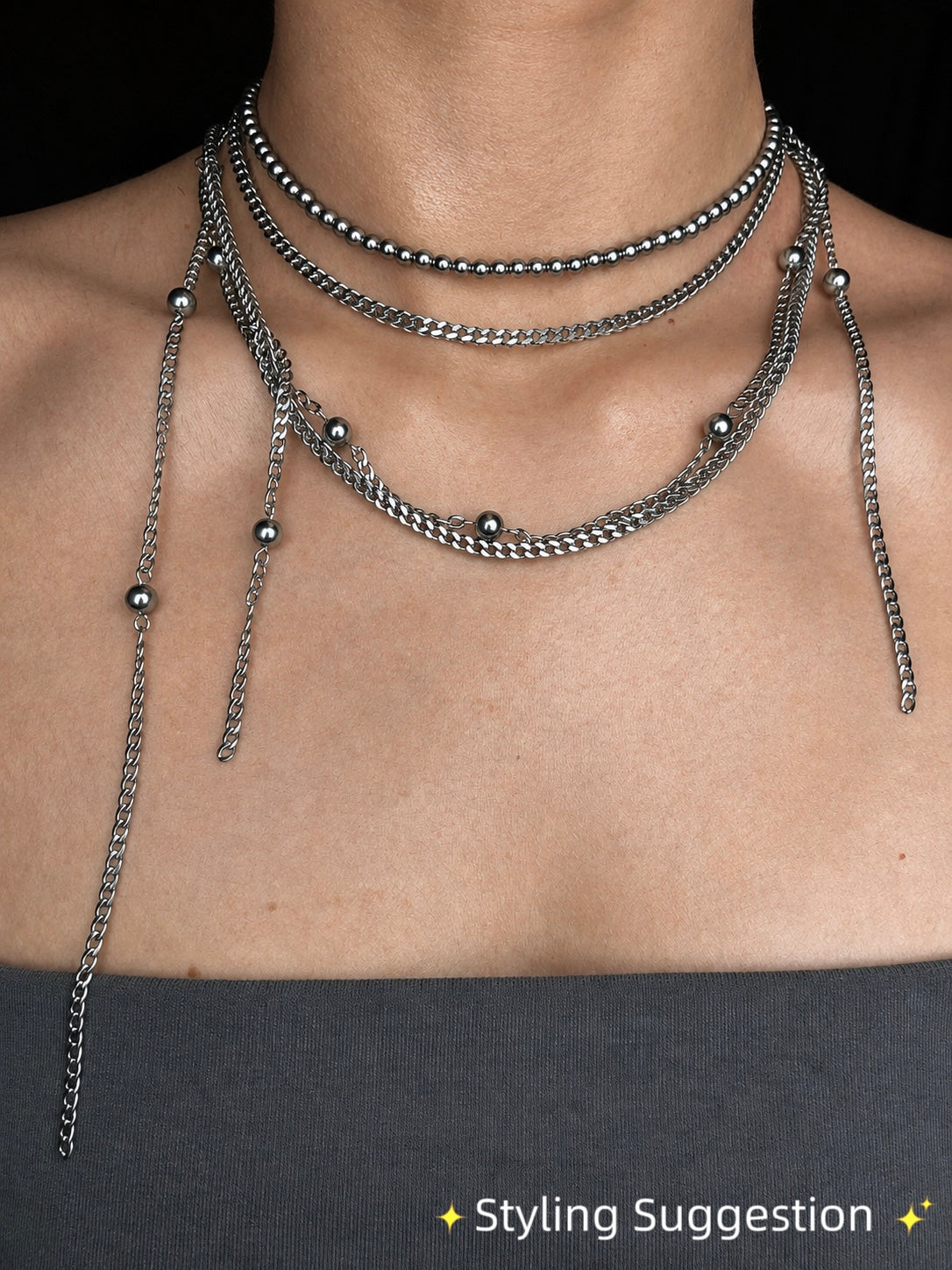 Dark Grey Pearl Choker — Cool, Minimal & Easy to Layer