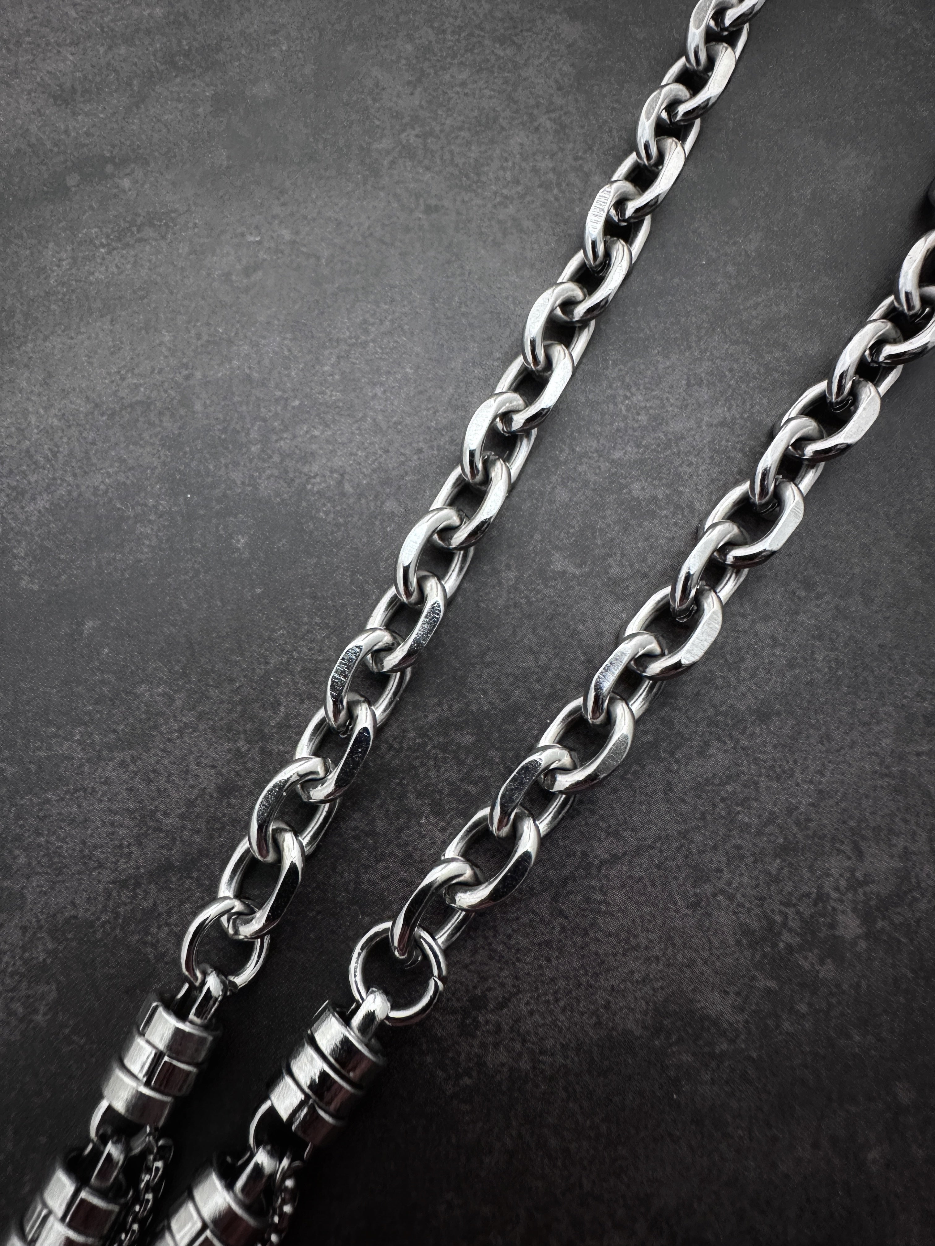 Fringe Dark Grey Pearls Soft-Industrial Statement Necklace
