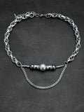 Halsband i lager med mjuk industriell design | Statement-halsband med mörkgrå pärla | Försäljningsargument på en rad