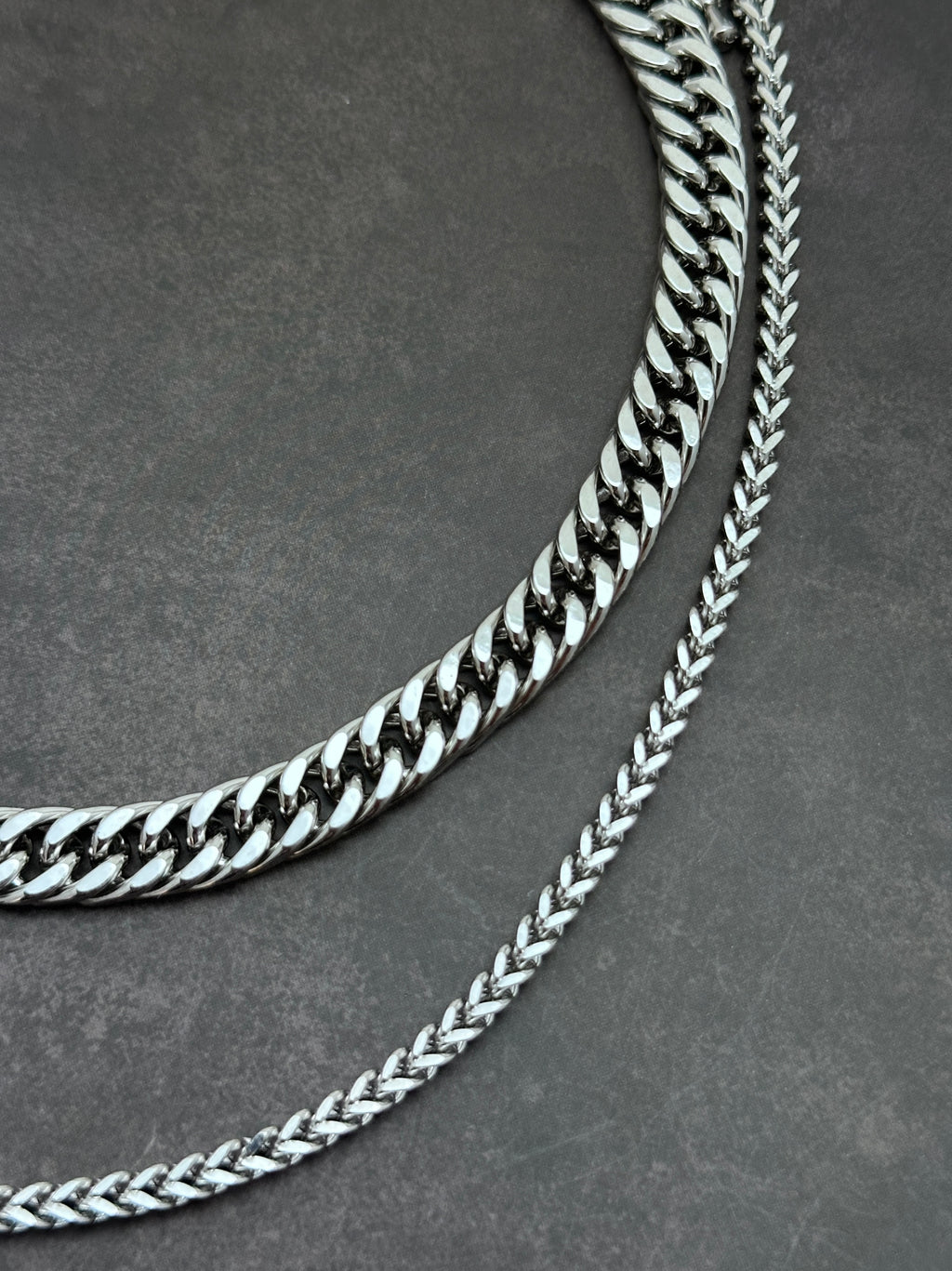 Spike Drop Punk Soft-Industrial Necklace | Double-Layer Chain Choker