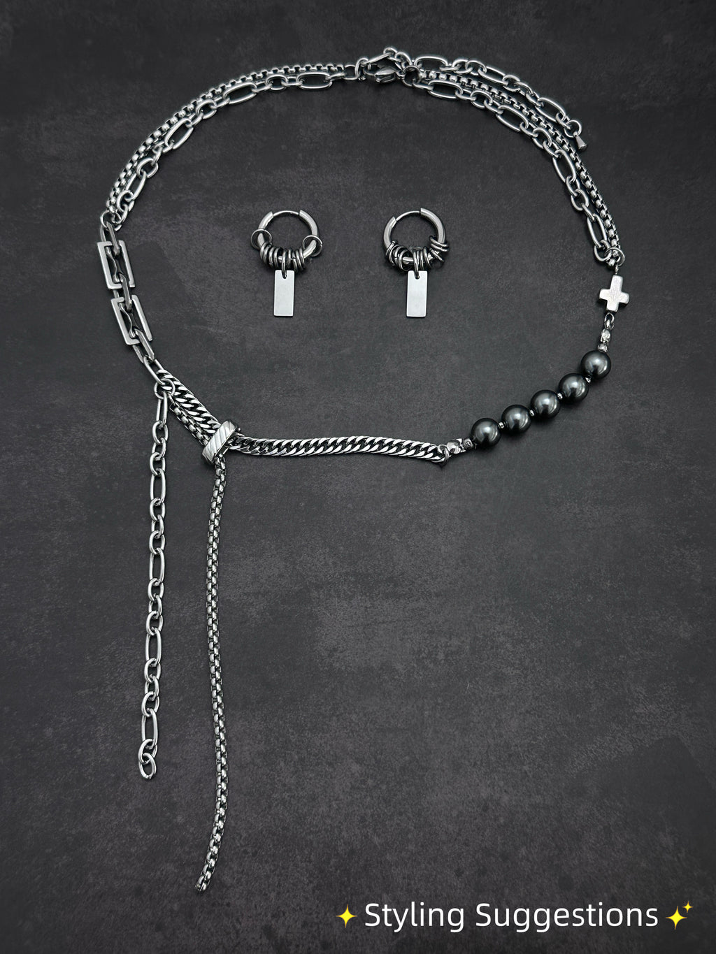 Hoop Tag Earrings | Soft-Industrial Unisex Earrings with Strength