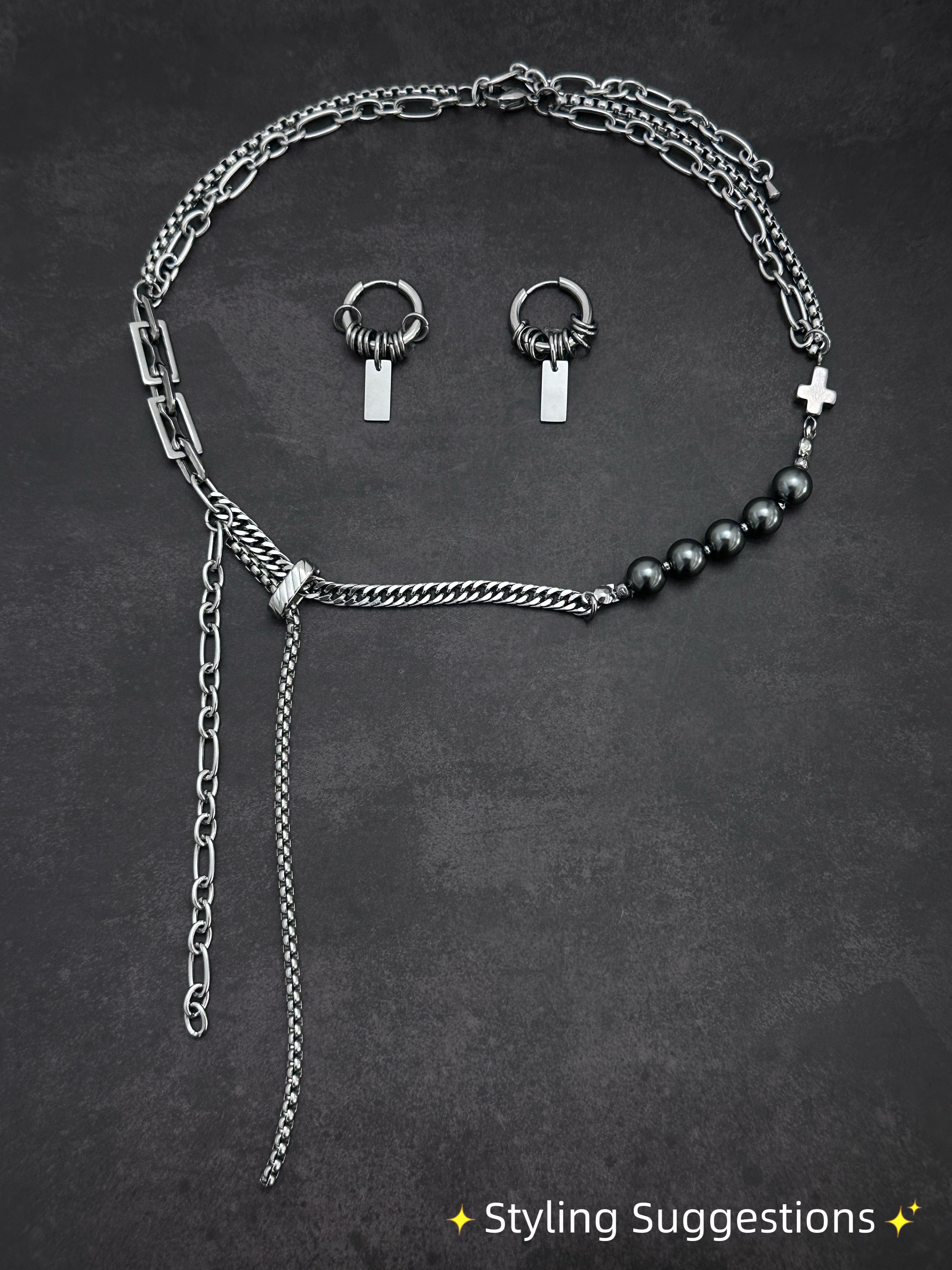 Hoop Tag Earrings | Soft-Industrial Unisex Earrings with Strength