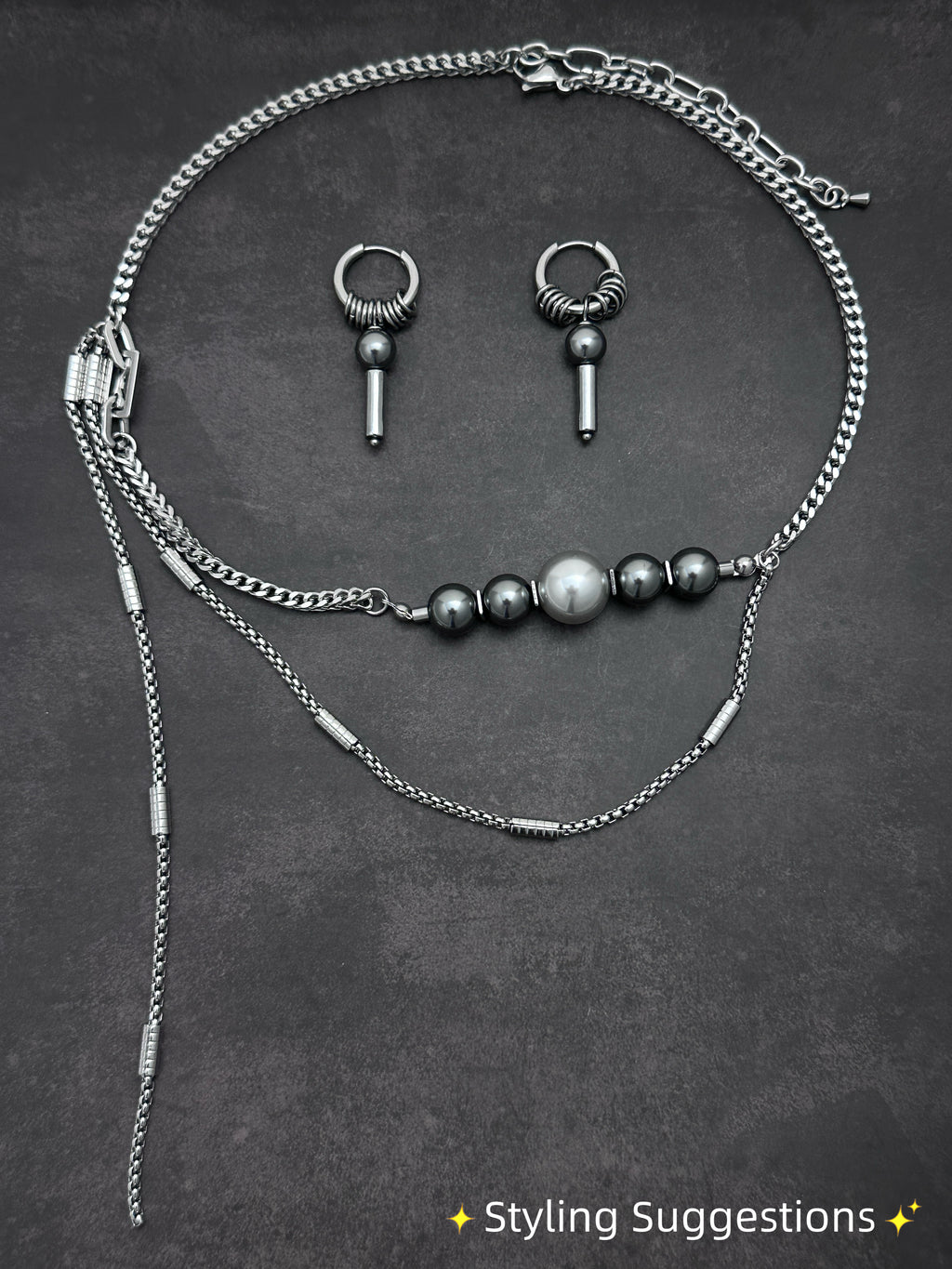 Hoop Planet Probe Earrings | Soft-Industrial Unisex Earrings with Strength