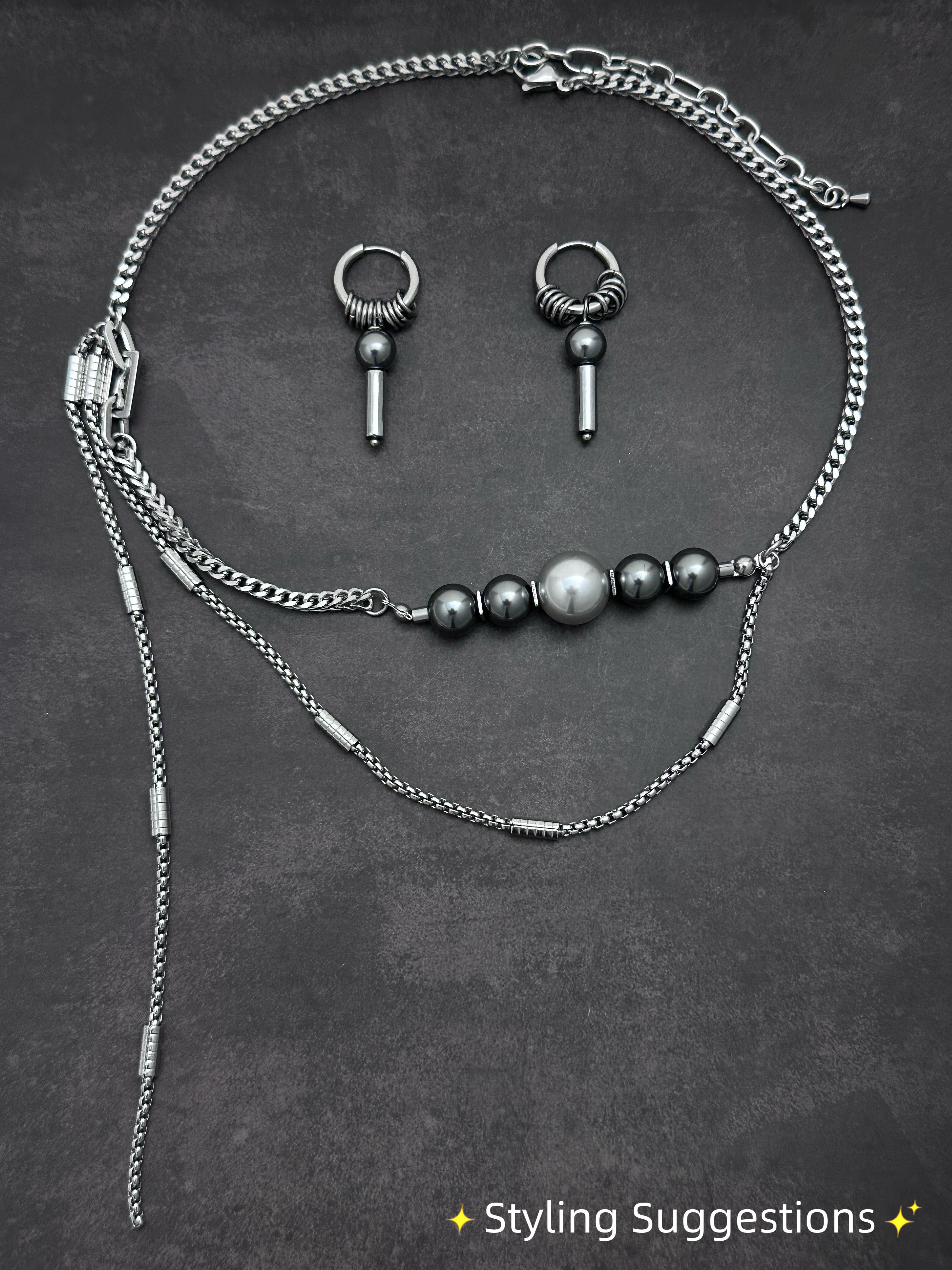 Hoop Planet Probe Earrings | Soft-Industrial Unisex Earrings with Strength