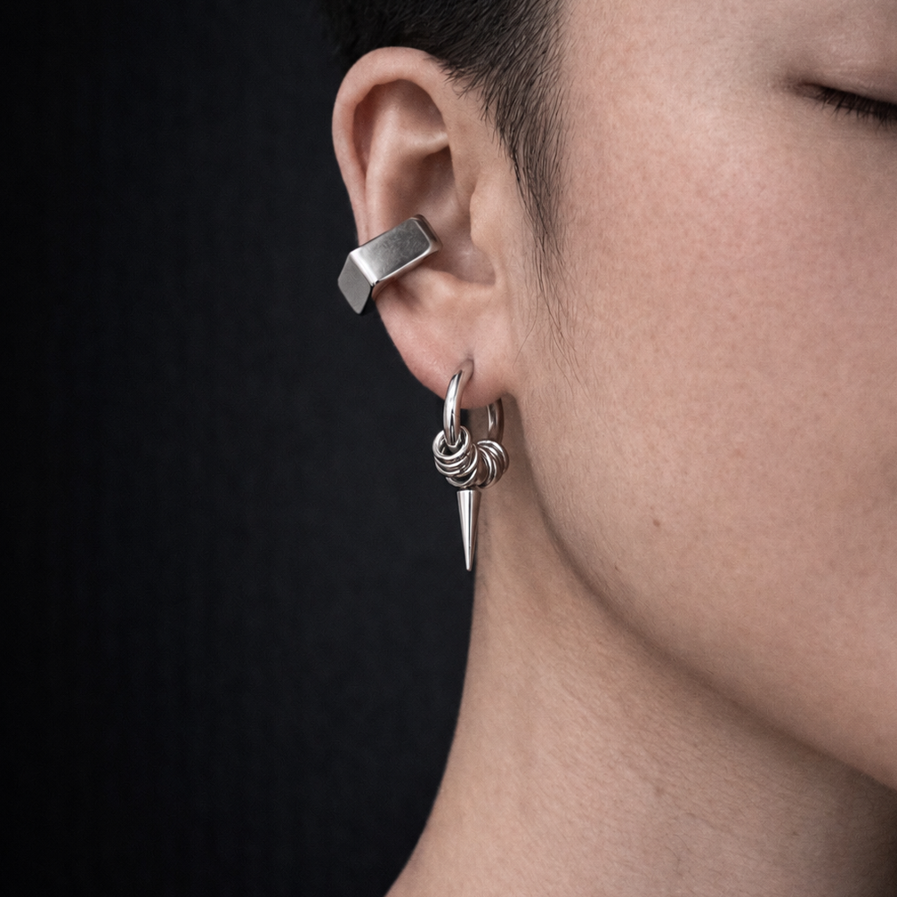 Hoop Spike Earrings | Punk Soft-Industrial Unisex Earrings