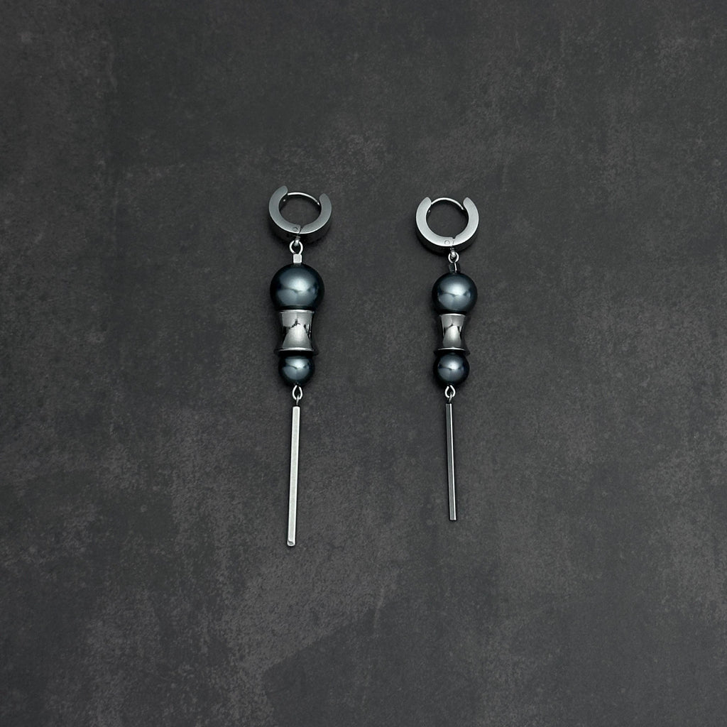 Hoop Bar Earrings | Soft Industrial Gender-Neutral Jewelry