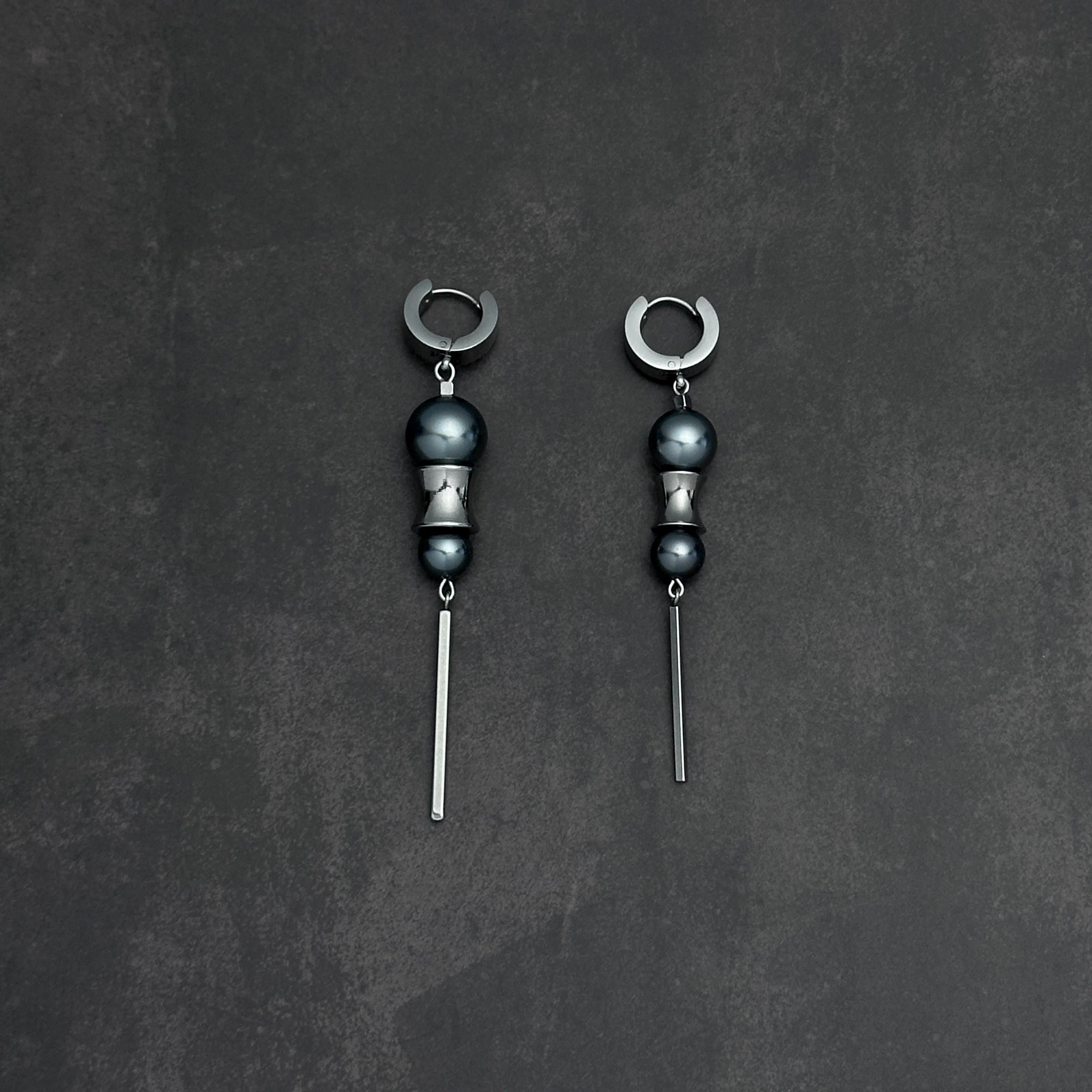 Hoop Bar Earrings | Soft Industrial Gender-Neutral Jewelry