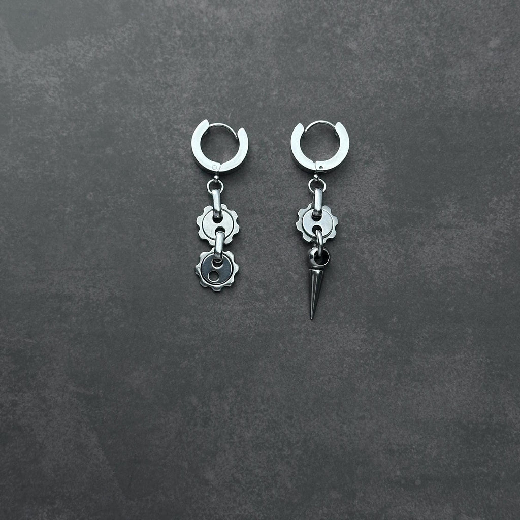 Gear Hoop Earrings | Soft Industrial Gender-Neutral Jewelry