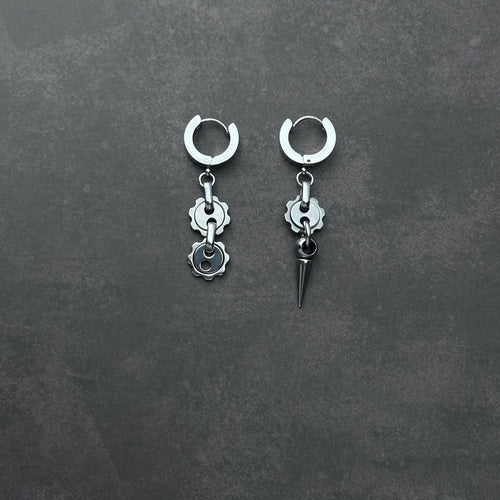 Gear Hoop Earrings | Soft Industrial Gender-Neutral Jewelry