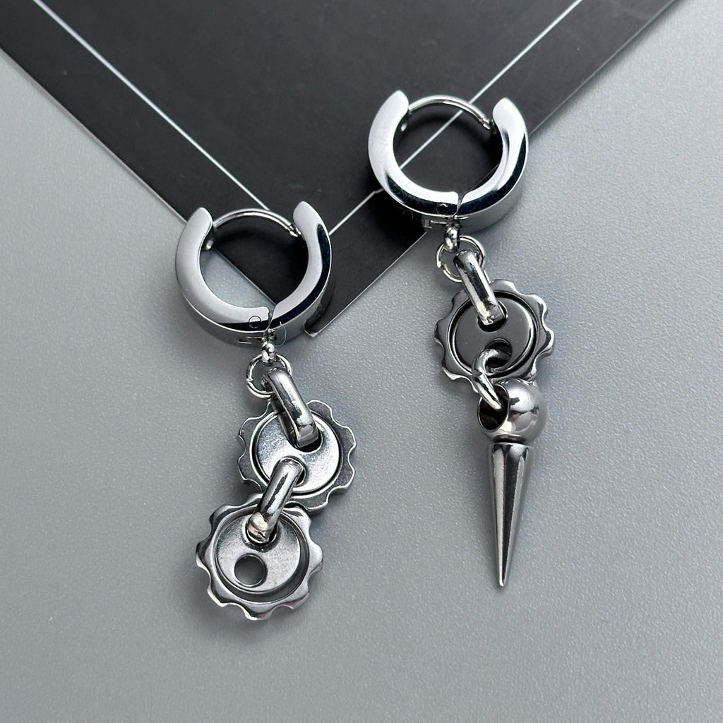 Gear Hoop Earrings | Soft Industrial Gender-Neutral Jewelry