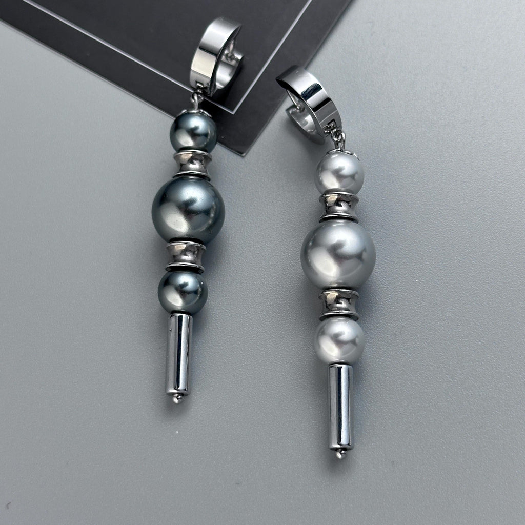 Hoop Scepter Drop Earrings | Soft-Industrial Unisex Earrings