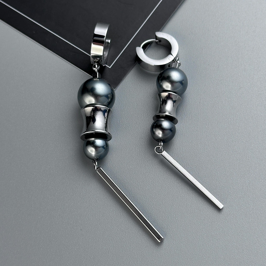 Hoop Bar Earrings | Soft Industrial Gender-Neutral Jewelry
