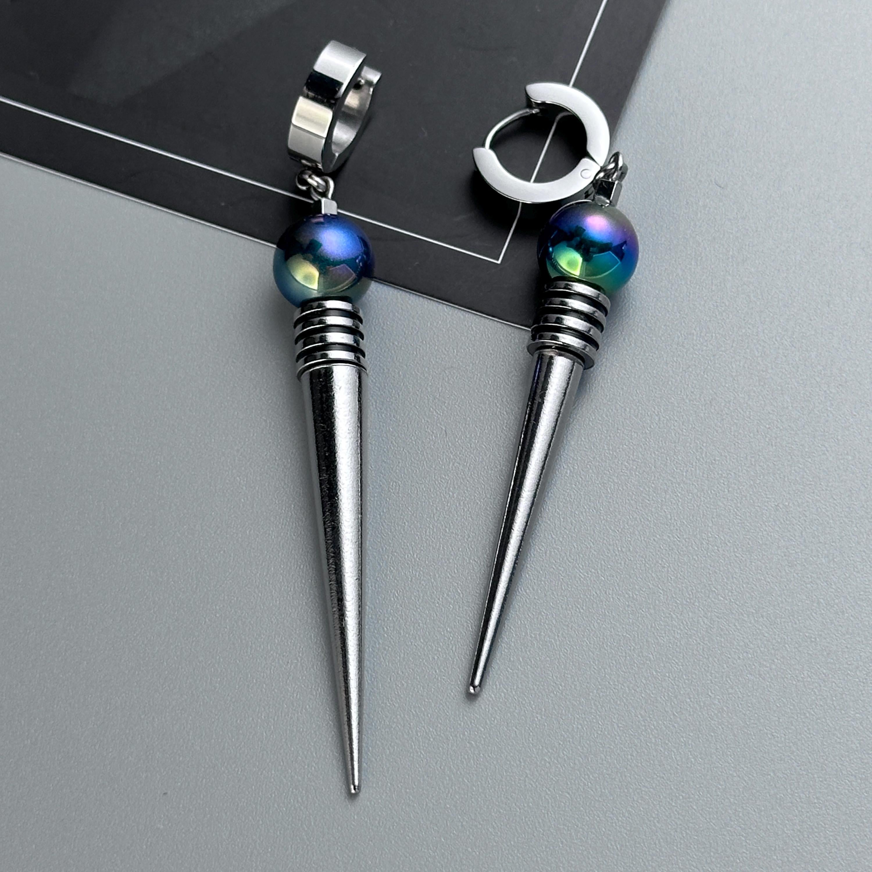 Spike Drop Earrings | Time-Punk Soft-Industrial Unisex Earrings
