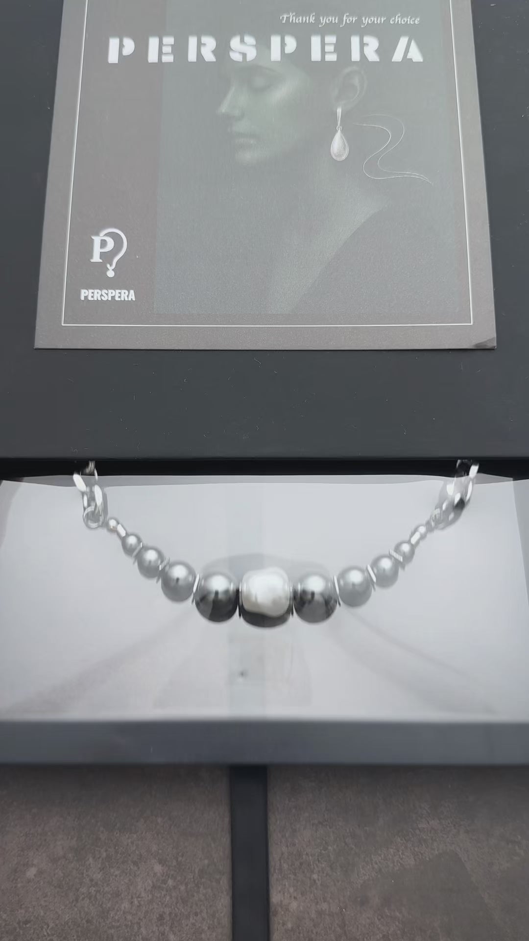 Graduated Pearl Statement Necklace | Soft-Industrial Necklace with Elegant Strength