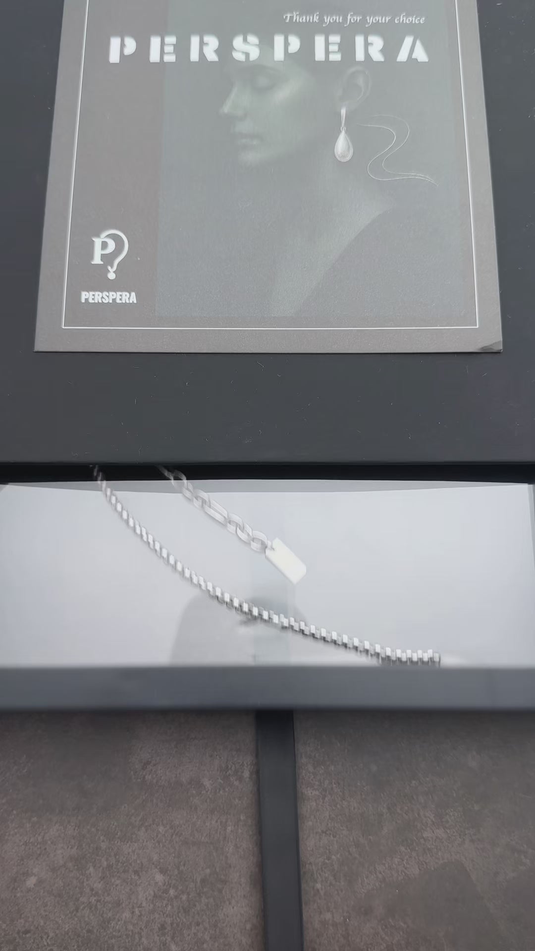 Dark Grey Pearl Chain  | Silver Metal Knot Asymmetric Soft-Industrial Necklace